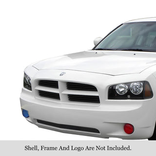 APS Black Stainless Lower Billet Grille: Dodge Charger 2006 - 2010