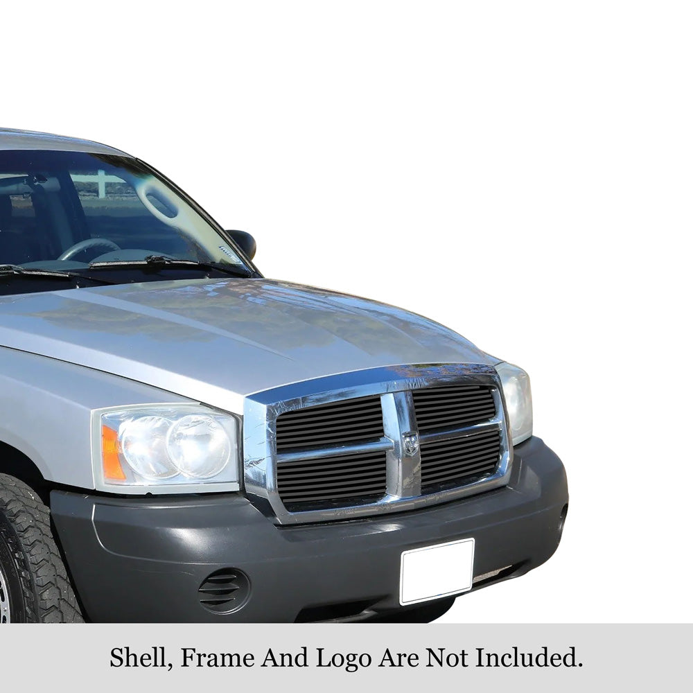 APS Black Stainless Upper Billet Grille (Version 2): Dodge Dakota 2005 - 2007