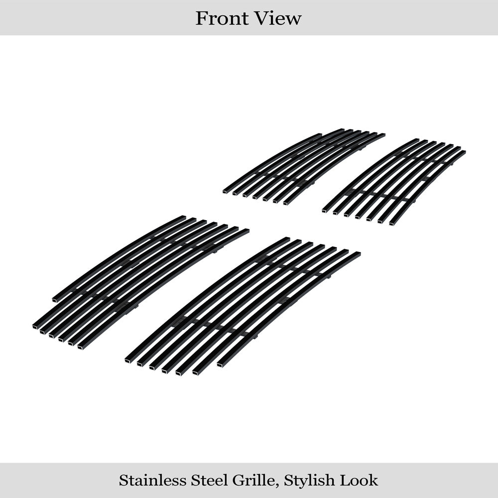 APS Black Stainless Upper Billet Grille (Version 2): Dodge Dakota 2005 - 2007