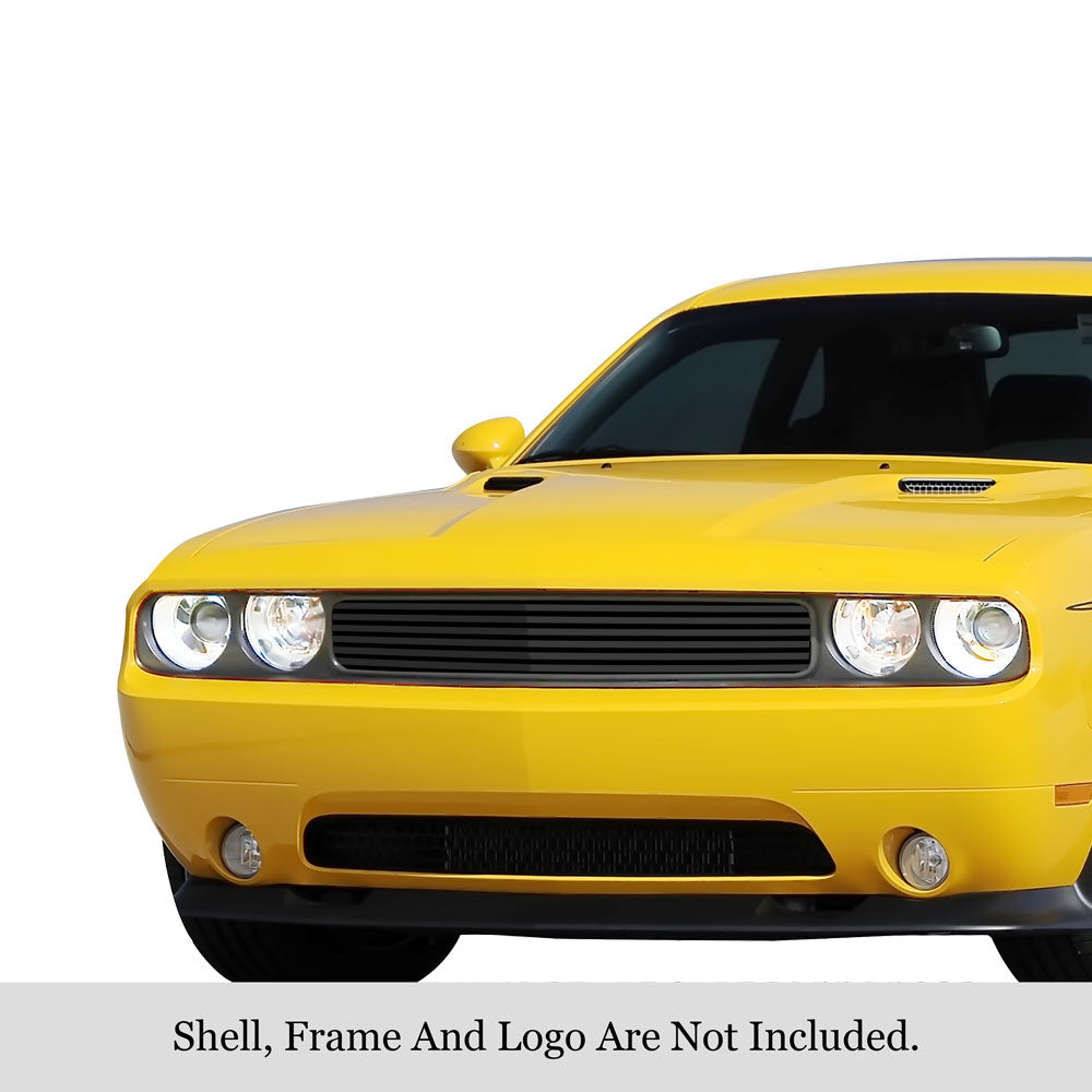 APS Black Stainless Upper Billet Grille: Dodge Challenger 2009 - 2014