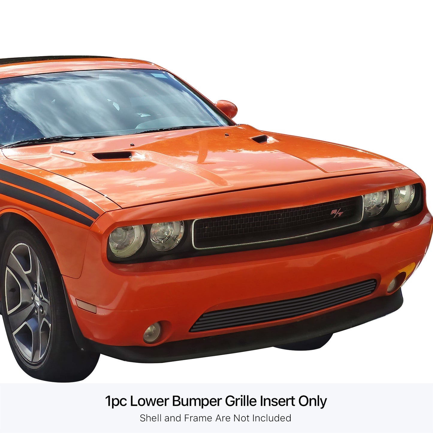 APS Black Stainless Lower Billet Grille: Dodge Challenger 2011 - 2014