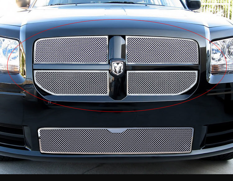 APS Polished Stainless Upper Mesh Grille: Dodge Magnum 2008