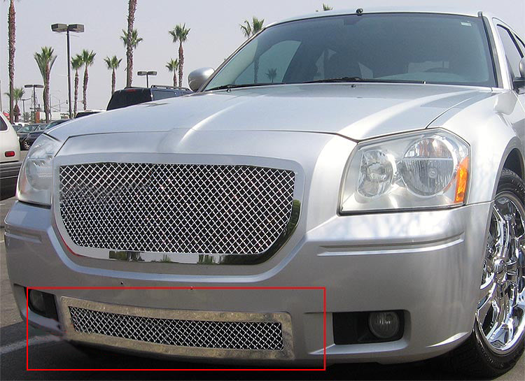 APS Polished Stainless Lower Mesh Grille (2.5mm Wire): Dodge Magnum 2005 - 2007