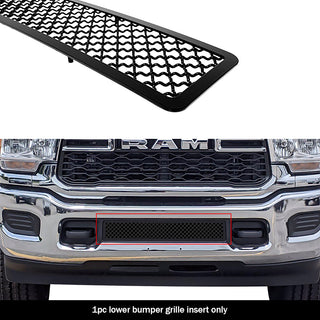 APS Black Stainless Lower Mesh Grille (w/OUT Front Sensor): Ram 2500 & 3500 2019 - 2024