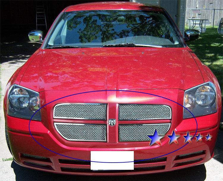 APS Polished Stainless Upper Mesh Grille: Dodge Magnum 2005 - 2007