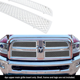APS Polished Stainless Upper Mesh Grille (2.5mm Wire): Ram 2500 & 3500 2013 - 2018