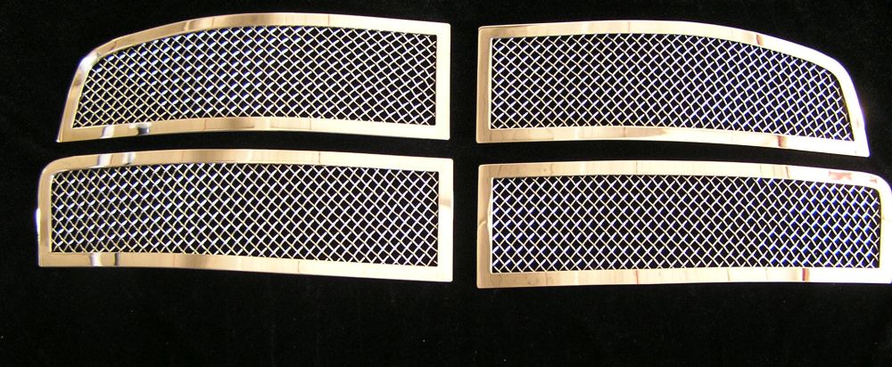 APS Polished Stainless Upper Mesh Grille: Dodge Durango 2007 - 2010