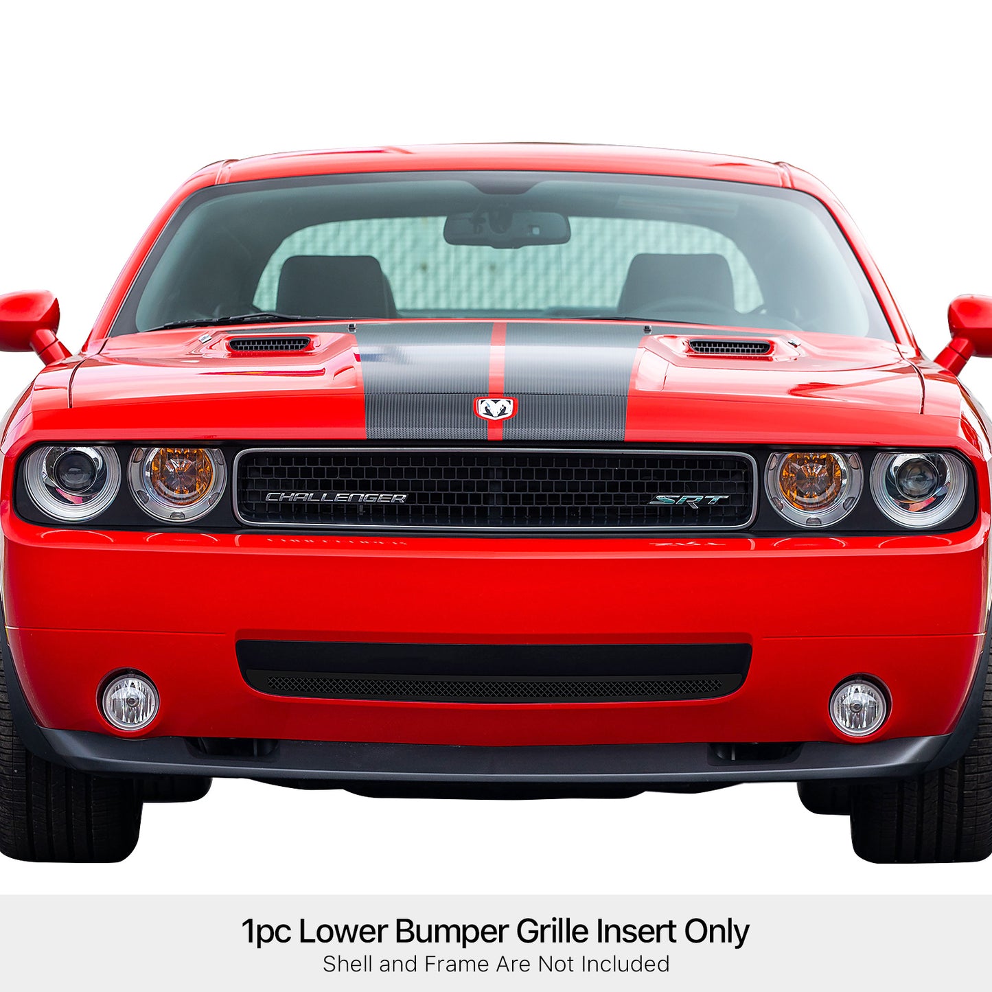APS Black Stainless Lower Mesh Grille: Dodge Challenger 2009 - 2010