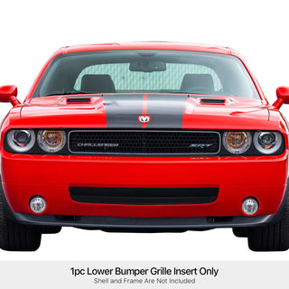 APS Black Stainless Lower Mesh Grille: Dodge Challenger 2009 - 2010