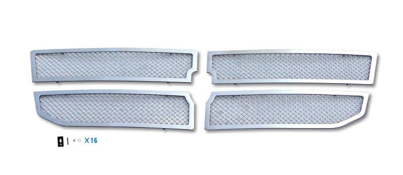 APS Polished Stainless Upper Mesh Grille: Dodge Dakota 2008 - 2011