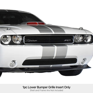 APS Black Stainless Lower Mesh Grille: Dodge Challenger 2011 - 2014