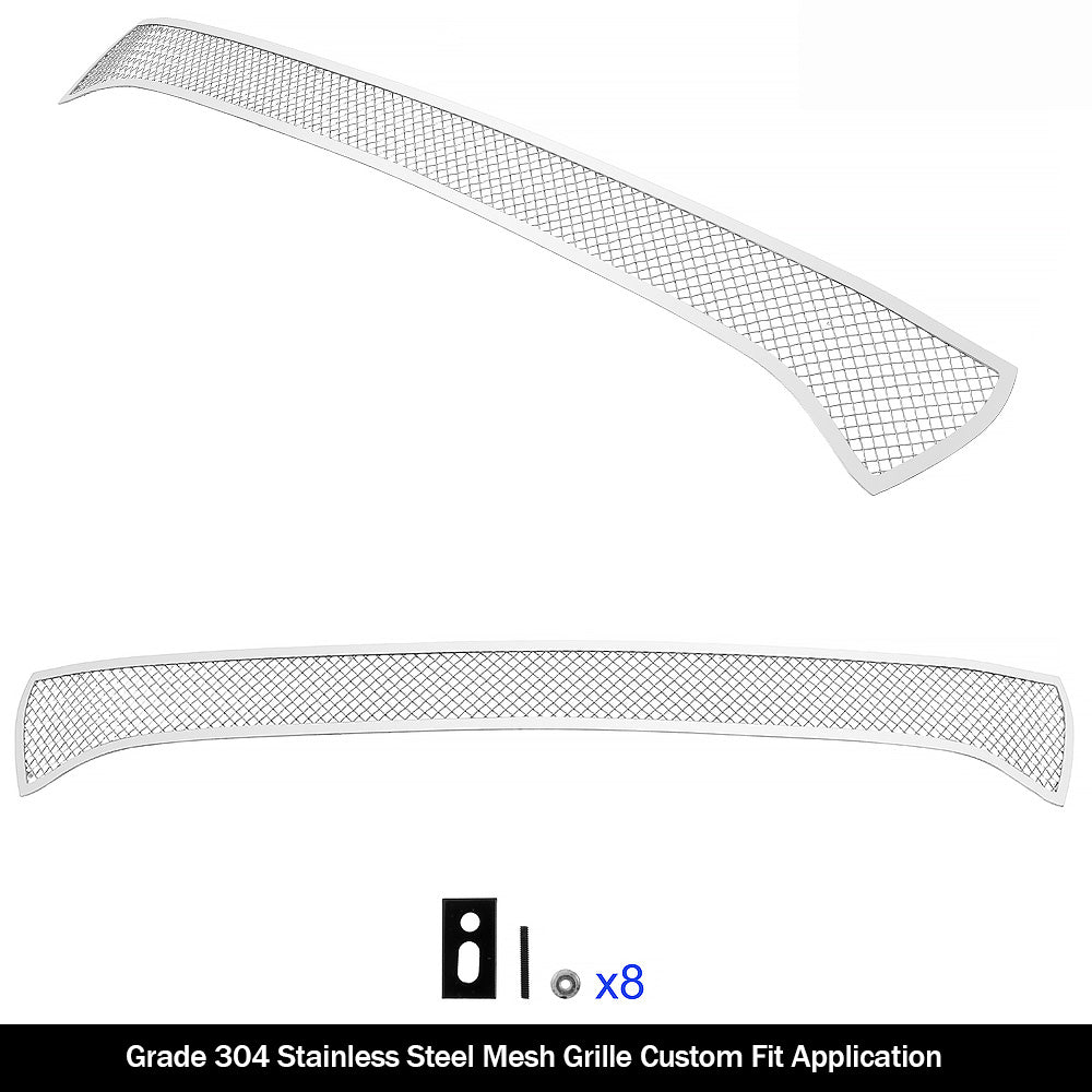 APS Polished Stainless Upper Mesh Grille: Dodge Charger 2015 - 2018