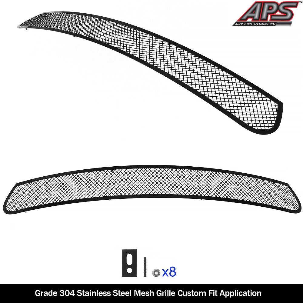 APS Black Stainless Lower Mesh Grille (w/OUT Adaptive Cruise Control): Dodge Charger 2015 - 2018