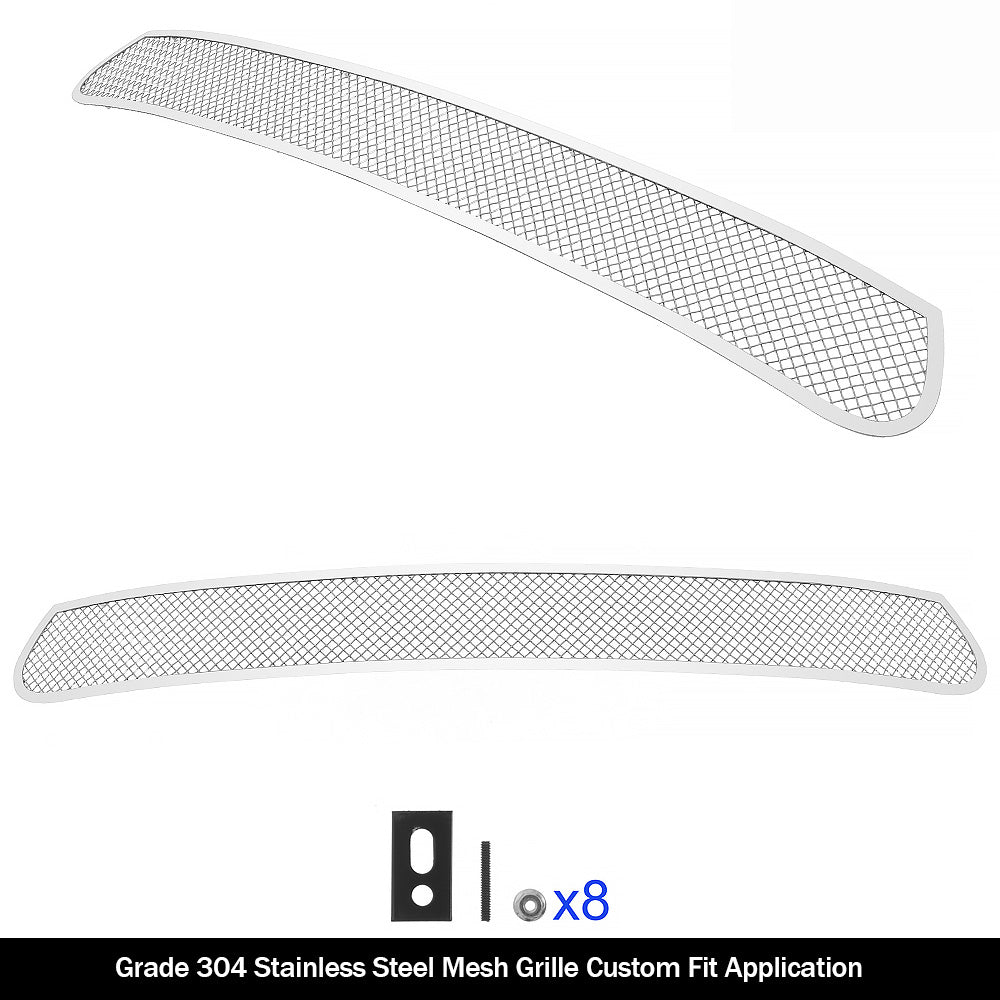 APS Polished Stainless Lower Mesh Grille (w/OUT Adaptive Cruise Control): Dodge Charger 2015 - 2018