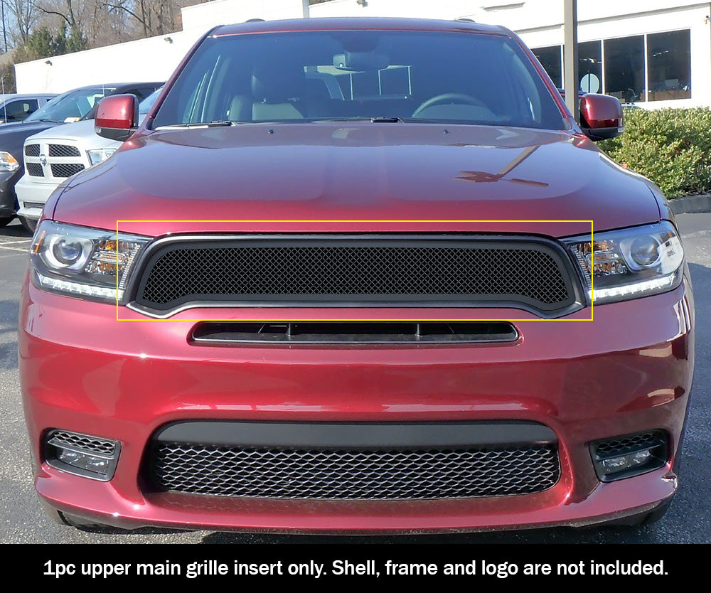 APS Black Stainless Upper Mesh Grille: Dodge Durango 2018
