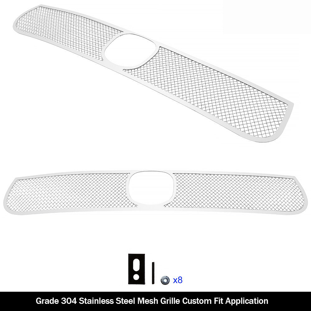 APS Polished Stainless Lower Mesh Grille (WITH Adaptive Cruise Control): Dodge Durango 2018 - 2020