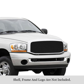 APS Black Stainless Upper Billet Grille (Version 1): Dodge Ram 2006 - 2009