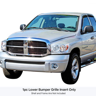 APS Black Stainless Lower Billet Grille: Dodge Ram Sport 2006 - 2008