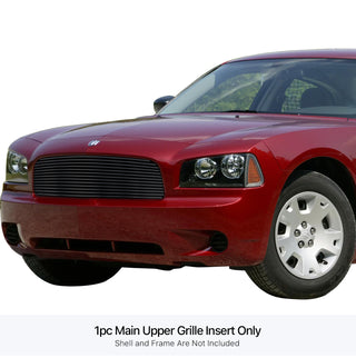 APS Black Stainless Upper Billet Grille: Dodge Charger 2006 - 2010