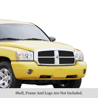 APS Black Stainless Upper Billet Grille (Version 1): Dodge Dakota 2005 - 2007