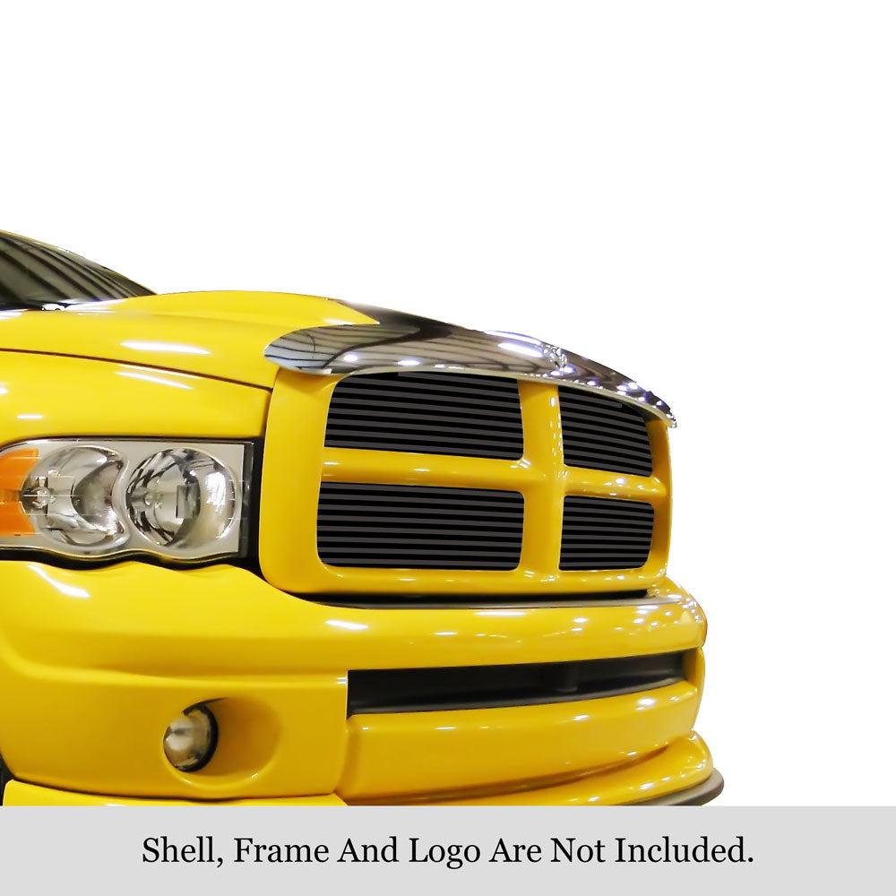 APS Black Stainless Upper Billet Grille (Version 1): Dodge Ram 2002 - 2005