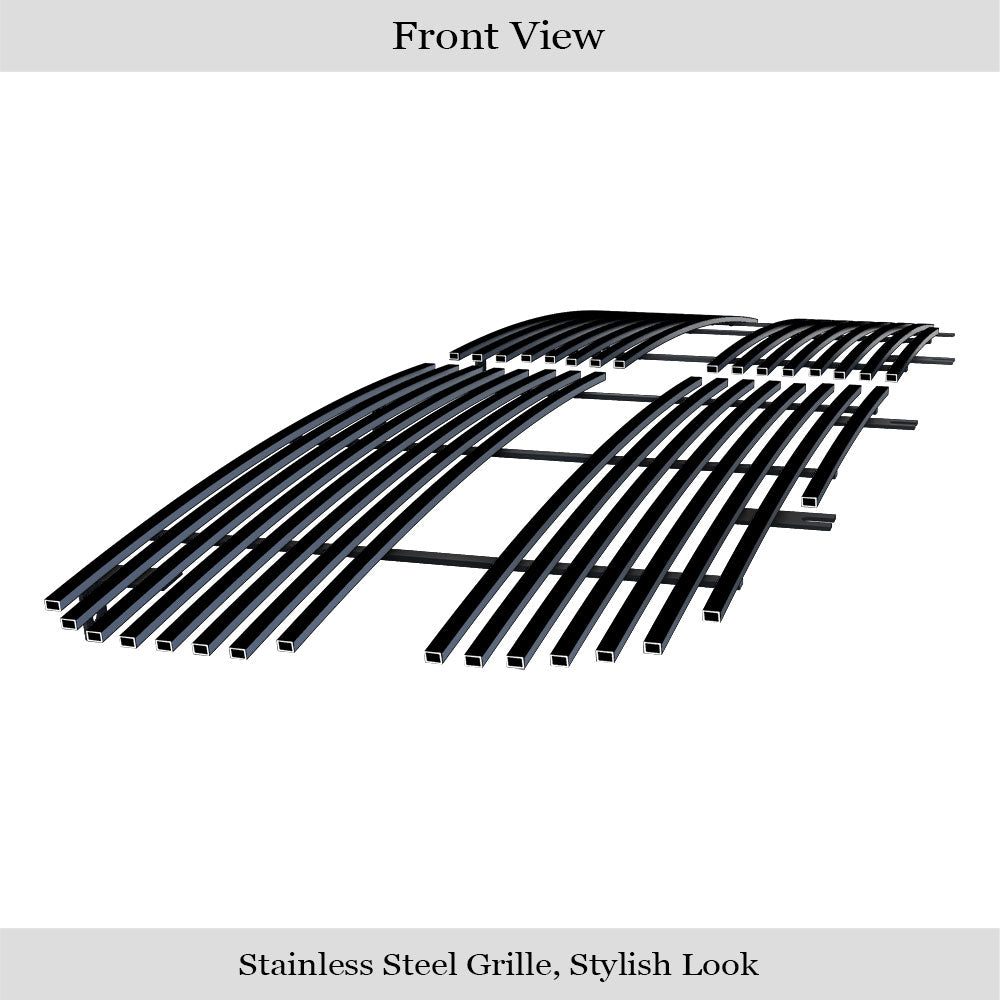 APS Black Stainless Upper Billet Grille (Version 1): Dodge Ram 2002 - 2005