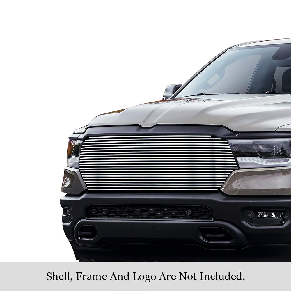APS Polished Stainless Upper Billet Grille (Laramie/Lone Star/Big Horn/Tradesman): Ram 1500 2019 - 2024