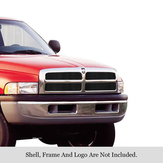 APS Black Stainless Upper Billet Grille: Dodge Ram 1994 - 2001