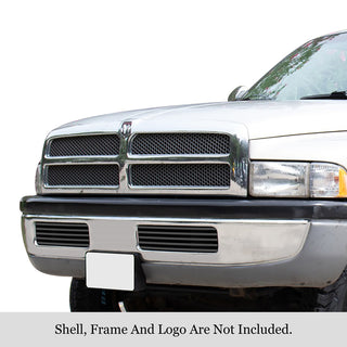 APS Black Stainless Lower Billet Grille: Dodge Ram 1994 - 2001