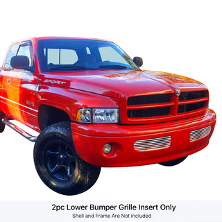 APS Polished Stainless Lower Billet Grille: Dodge Ram Sport ONLY 1999 - 2001