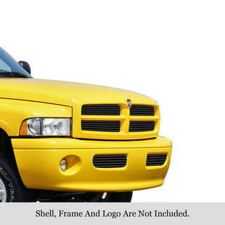 APS Black Stainless Billet Grilles (Upper & Lower): Dodge Ram 1994 - 2001