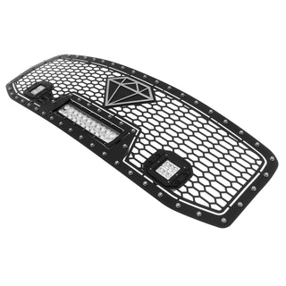 APS Stainless Upper Sheet Grille w/ LED's: Dodge Ram 2006 - 2008