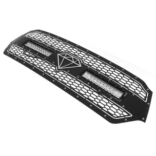 APS Stainless Upper Sheet Grille w/ LED's (Laramie/Lone Star/Big Horn/Tradesman): Ram 1500 2019 - 2024