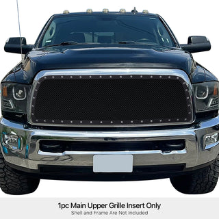 APS Black Stainless Upper Rivet Grille: Ram 2500 & 3500 2010 - 2013
