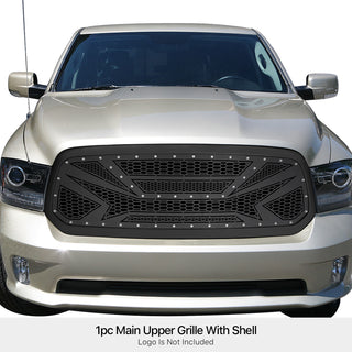 APS Black Stainless Upper Package Grille (Version 1): Ram 1500 2013 - 2018