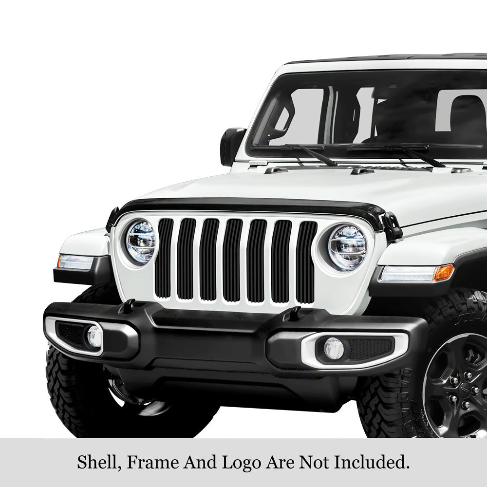 APS Black Stainless Upper Billet Grille: Jeep Gladiator 2020 - 2025
