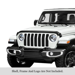 APS Black Stainless Upper Billet Grille: Jeep Gladiator 2020 - 2025