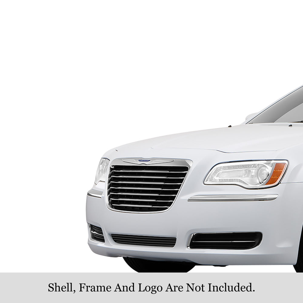 APS Black Stainless Lower Billet Grille: Chrysler 300 2011 - 2014