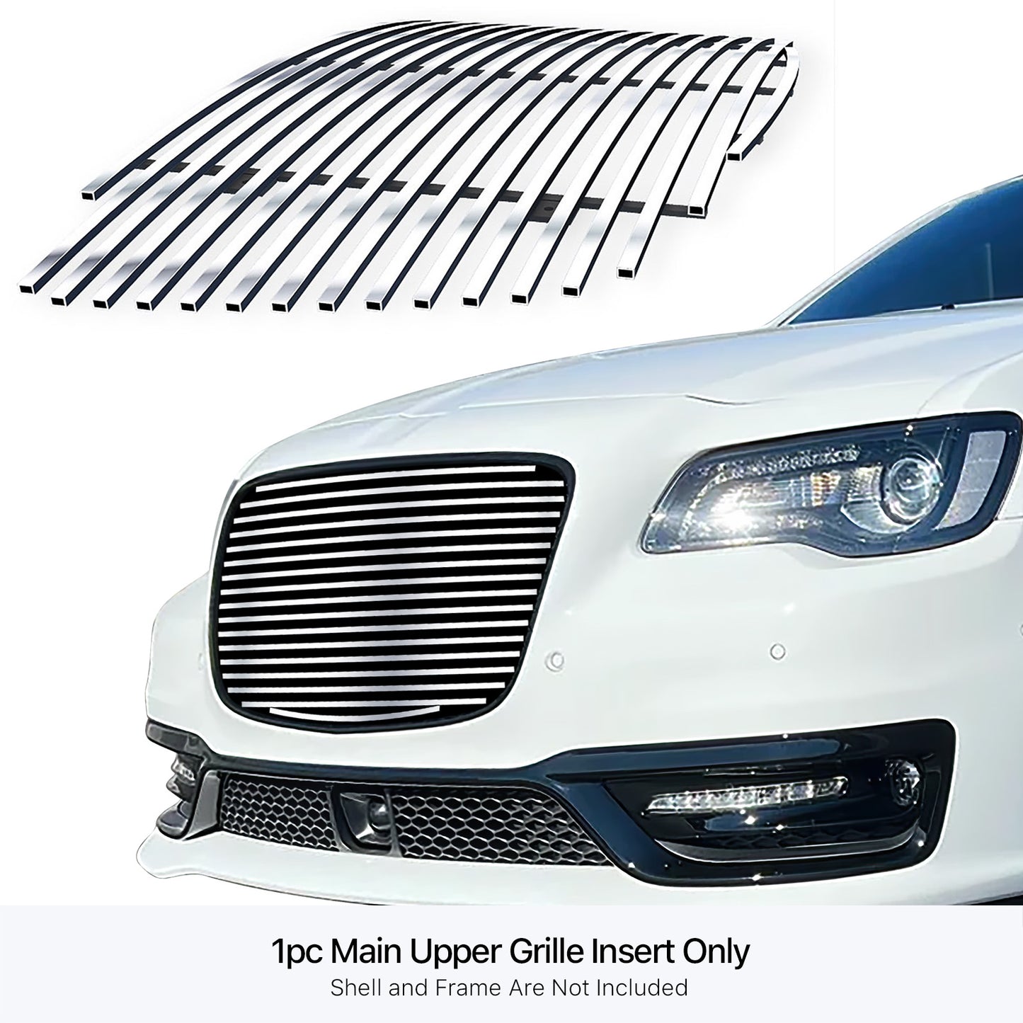 APS Polished Stainless Upper Billet Grille: Chrysler 300 2015 - 2024