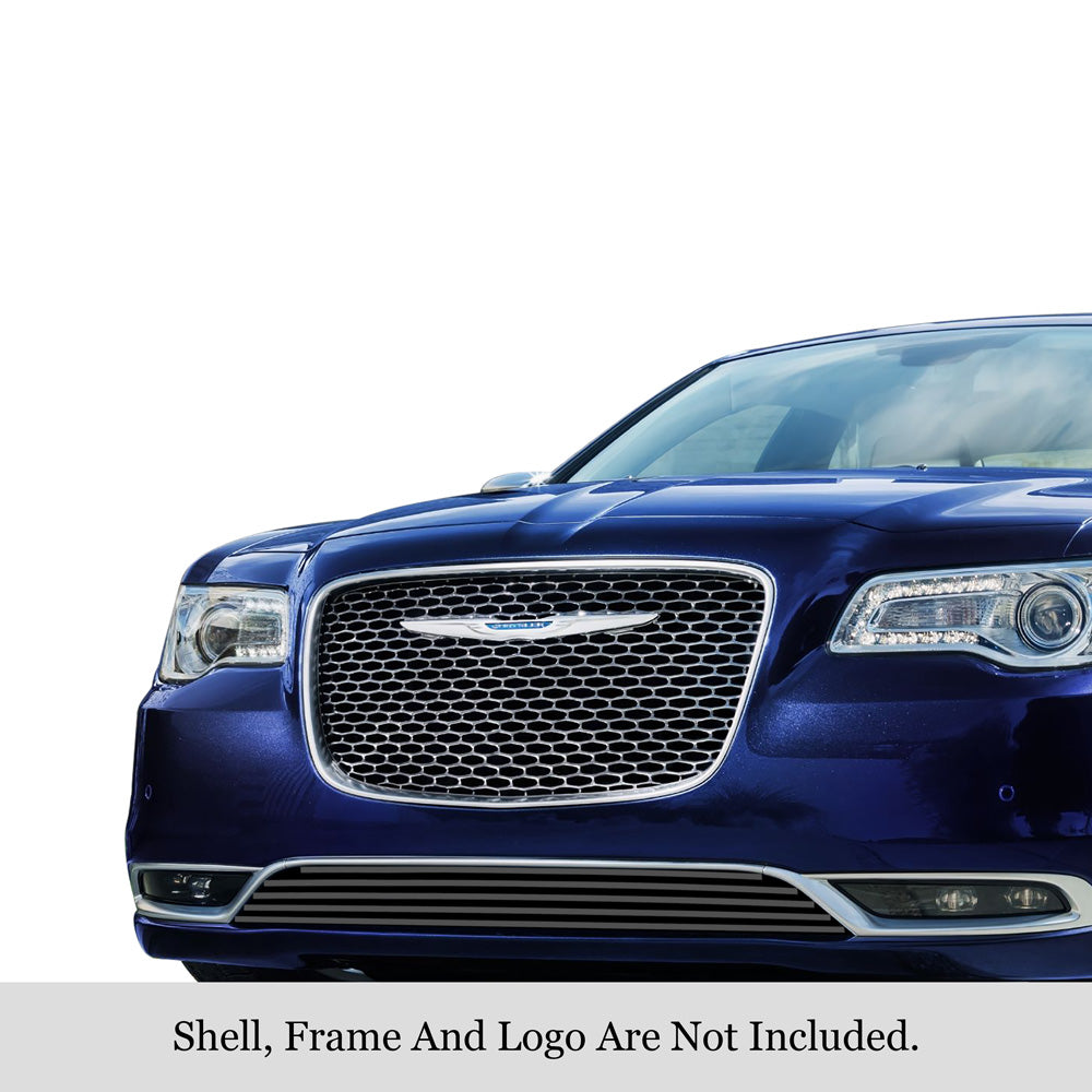 APS Black Stainless Lower Billet Grille (w/OUT Adaptive Cruise Control): Chrysler 300 2015 - 2024