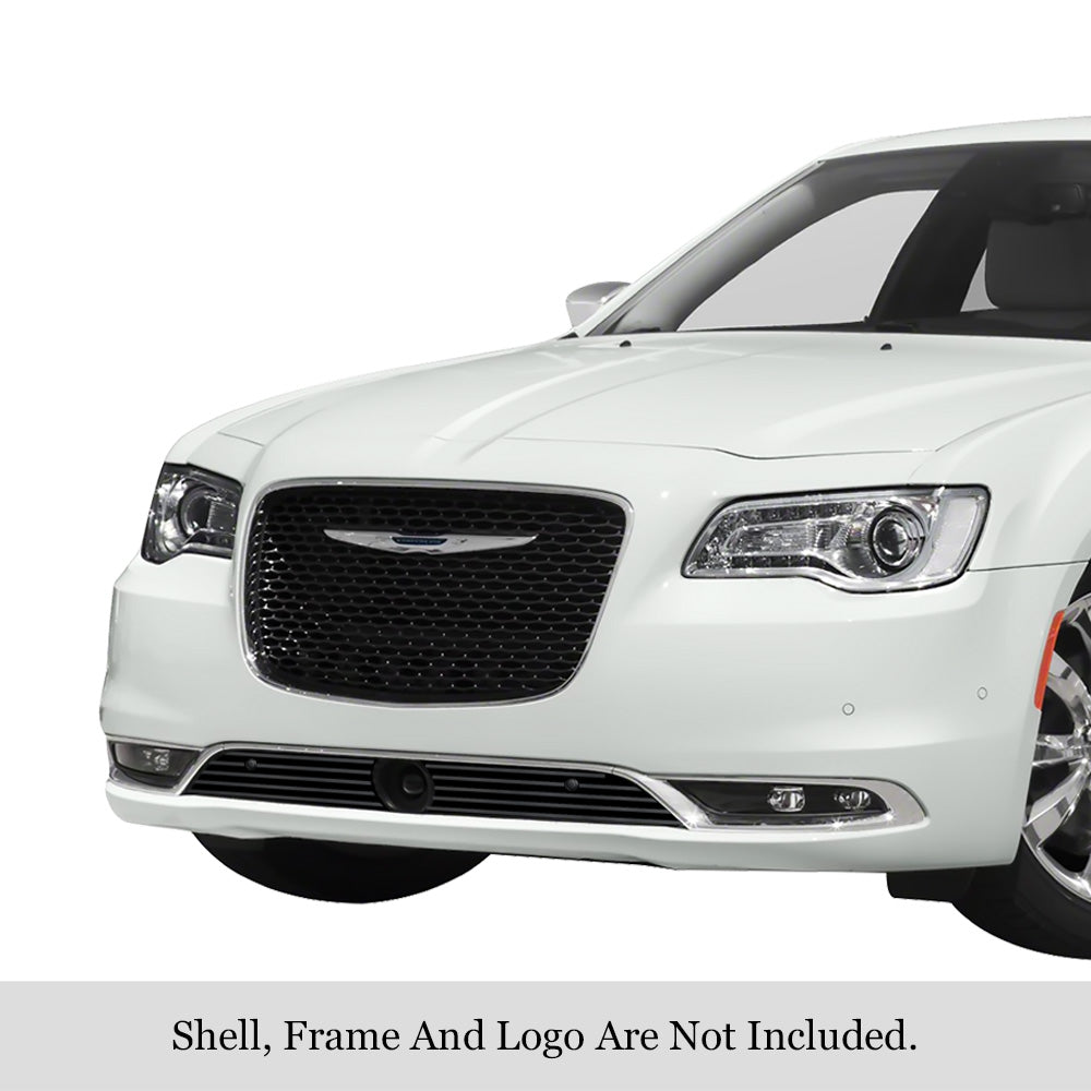 APS Black Stainless Lower Billet Grille (WITH Adaptive Cruise Control): Chrysler 300 2015 - 2024