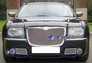 APS Polished Stainless Lower Mesh Grille (1.8mm, w/ Fog Lights): Chrysler 300C 2005 - 2010