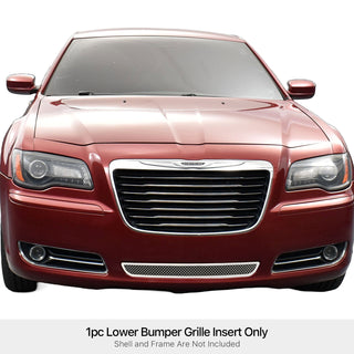 APS Polished Stainless Lower Mesh Grille (1.8mm Wire): Chrysler 300 2011 - 2014