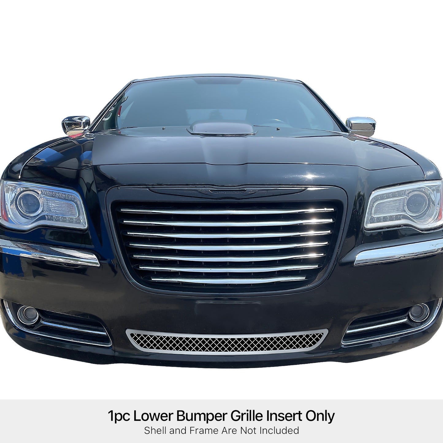 APS Polished Stainless Lower Mesh Grille (2.5mm Wire): Chrysler 300 2011 - 2014