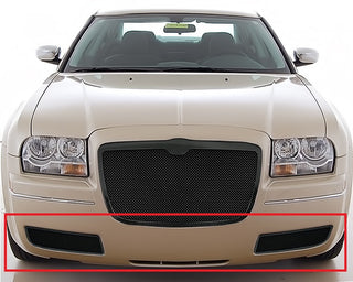 APS Black Stainless Lower Mesh Grille (w/ Fog Lights Covered): Chrysler 300C 2005 - 2010