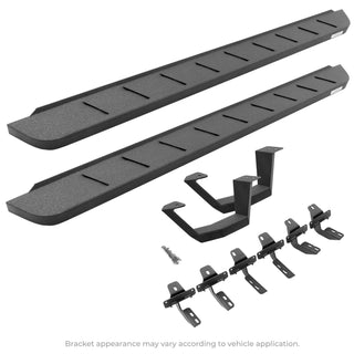Go Rhino RB10 Heavy Duty Running Boards Complete Kit w/ Brackets and Drop Steps: Fits Most Jeep Wrangler Models (2007-2026)