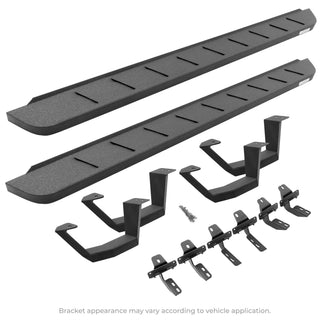 Go Rhino RB10 Heavy Duty Complete Running Board Kit w/ Brackets and Drop Steps: Fits Most Ram 1500 Models (2019-2024)