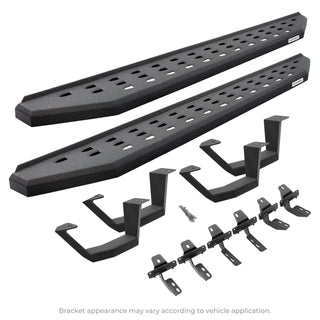 Go Rhino RB20 Complete Running Board Kit w/ Brackets and Drop Steps: Fits Most Jeep Wrangler Models (2007-2026)