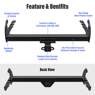 APS Carbon Rear Hitch (Class 3): Dodge Dakota 1997 - 2004