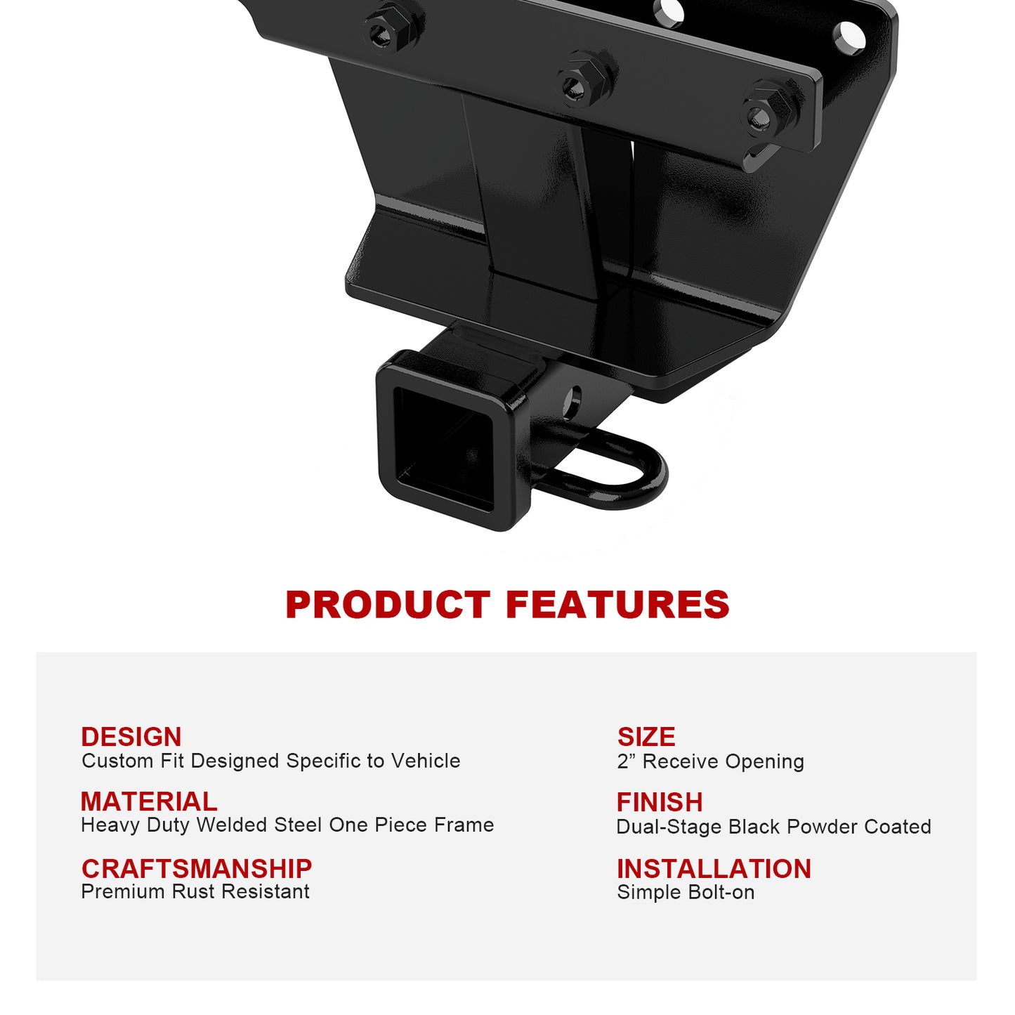 APS Carbon Rear Hitch (Class 3): Jeep Grand Cherokee 2005 - 2010